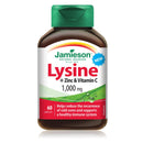 Jamieson Lysine + Zinc & Vitamin C 1,000 mg 60 Caplets - Five Natural