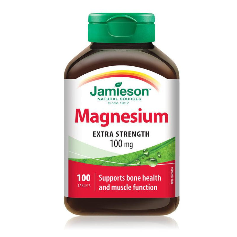 Jamieson Magnesium Extra Strength 100 mg 100 Tablets - Five Natural