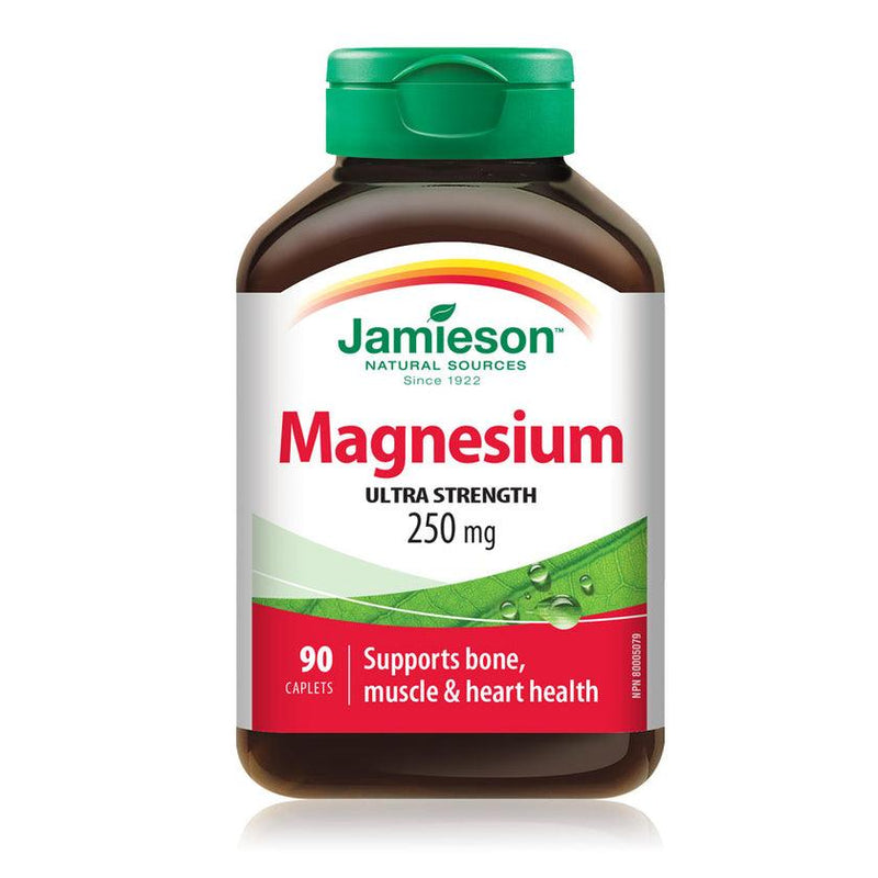 Jamieson Magnesium Ultra Strength 250mg 90 Caplets - Five Natural
