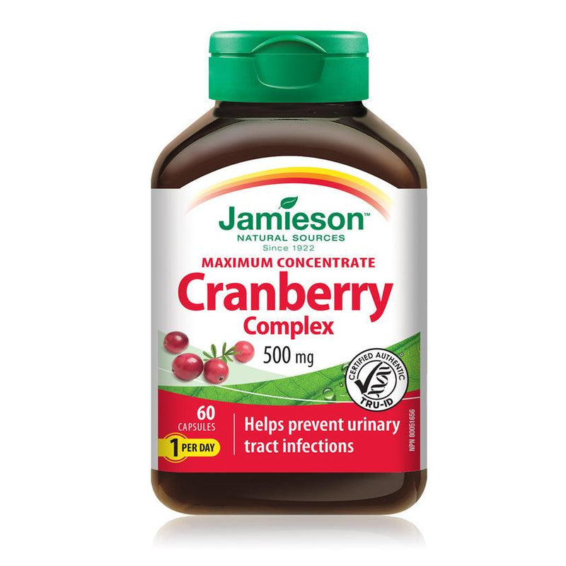 Jamieson Maximum Concentrate Cranberry Complex 500 mg 60 Capsules - Five Natural