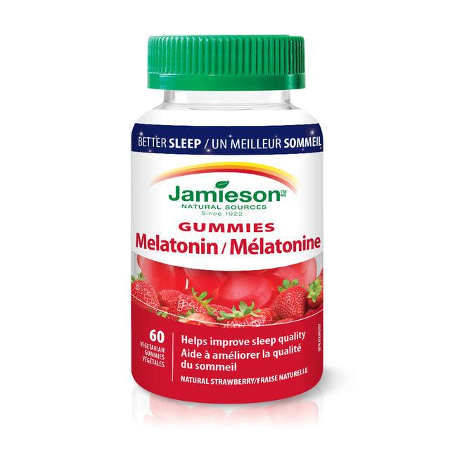 Jamieson Melatonin 2.5mg - Natural Strawberry 60 Gummies - Five Natural