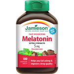 Jamieson Melatonin 5 mg - Chocolate Mint Fast Dissolving 100 Sublingual - Five Natural