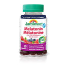 Jamieson Melatonin 5 mg+ Vitamins C, D, Zinc & Elderberry - Mixed Berry 60 Gummies - Five Natural