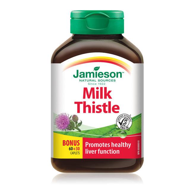 Jamieson Milk Thistle - BONUS SIZE 90 Caplets - Five Natural