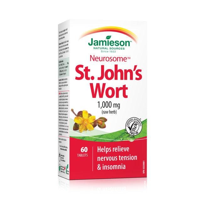 Jamieson Neurosome St. John's Wort 1,000 mg (raw herb) 60 Tablets - Five Natural