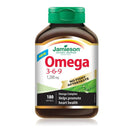 Jamieson Omega-3-6-9 1,200mg No Fishy Aftertaste 180 Softgels - Five Natural