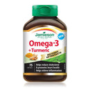 Jamieson Omega-3 + Turmeric No Fishy Aftertaste 75 Softgels - Five Natural