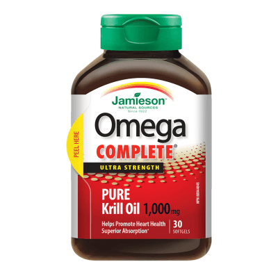 Jamieson Omega Complete Super Krill 1,000 mg 30 Softgels - Five Natural