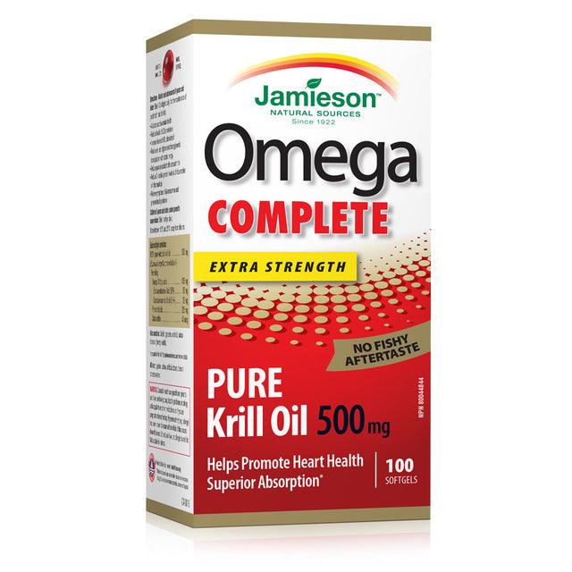 Jamieson Omega Complete Super Krill 500 mg 100 Softgels - Five Natural