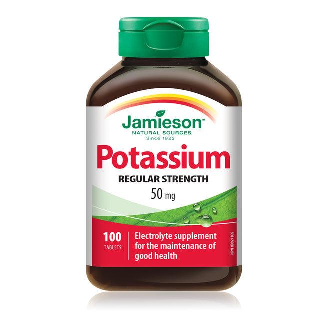 Jamieson Potassium 50 mg 100 Tablets - Five Natural