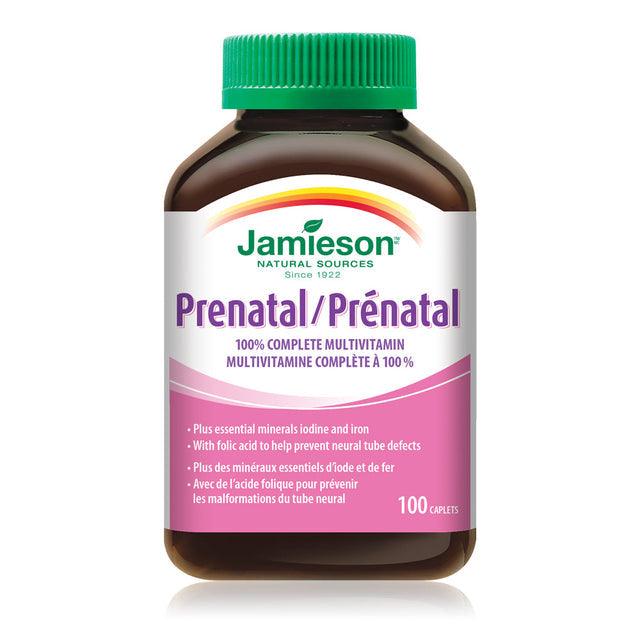 Jamieson Prenatal 100% Complete Multivitamin 100 Caplets - Five Natural