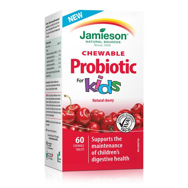 Jamieson Probiotic for Kids - Natural Cherry 60 Chewable - Five Natural