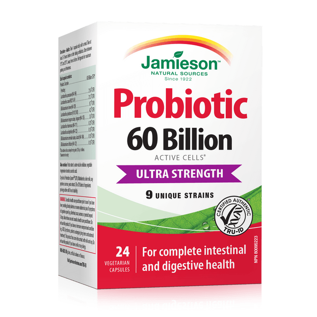 Jamieson Probiotic Ultra Strength 60 Billion 24 Capsules - Five Natural