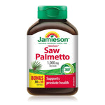 Jamieson Prostease Saw Palmetto 1,000 mg (raw herb) - BONUS SIZE 60 Softgels - Five Natural