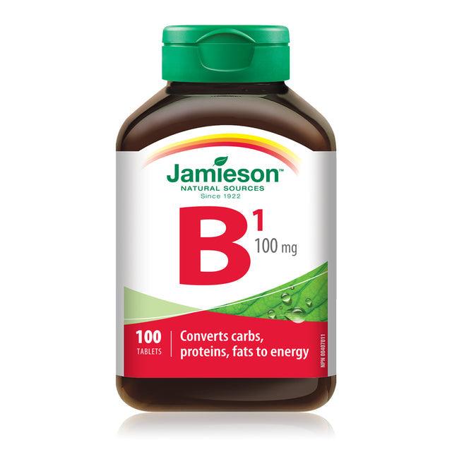 Jamieson Vitamin B1 100 mg (Thiamine) 100 Tablets - Five Natural