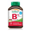 Jamieson Vitamin B12 1,000 mcg Fast Dissolving Tablets (Methylcobalamin) - Cherry 100 Sublingual - Five Natural