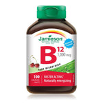 Jamieson Vitamin B12 1,000 mcg Fast Dissolving Tablets (Methylcobalamin) - Cherry 100 Sublingual - Five Natural