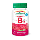 Jamieson Vitamin B12 1,200 mcg Gummies - Natural Raspberry 70 Gummies - Five Natural