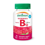 Jamieson Vitamin B12 1,200 mcg Gummies - Natural Raspberry 70 Gummies - Five Natural