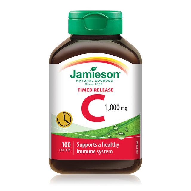 Jamieson Vitamin C 1,000 mg Timed Release 100 Caplets - Five Natural