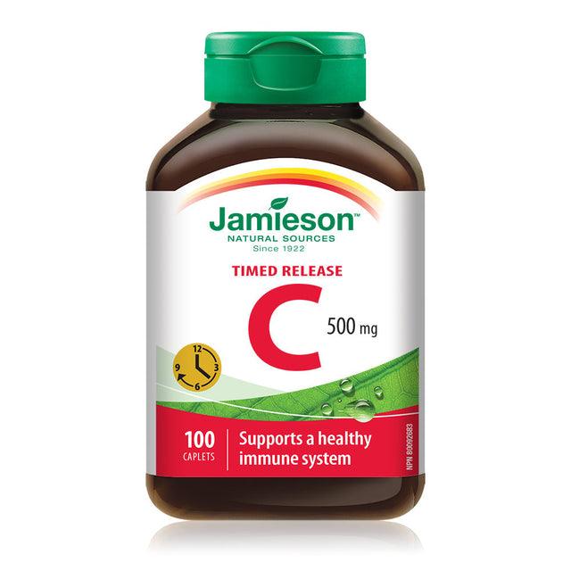 Jamieson Vitamin C 500 mg Timed Release 100 Caplets - Five Natural