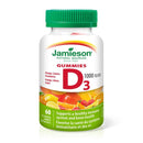 Jamieson Vitamin D3 1,000 IU - Orange, Strawberry, Lemon 60 Gummies - Five Natural