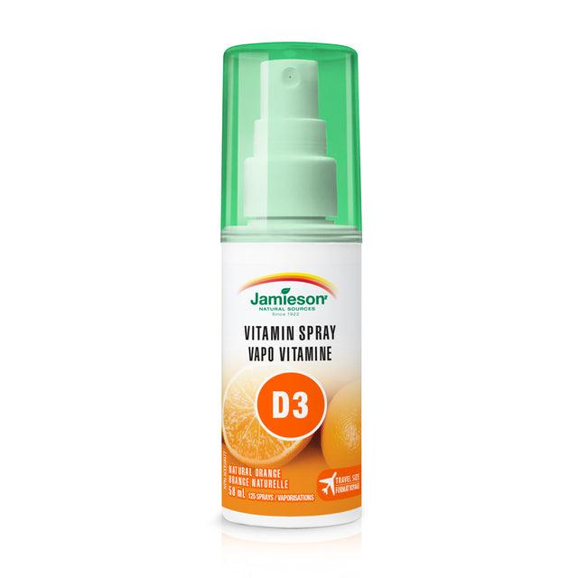 Jamieson Vitamin D3 Spray 1,000 IU - Natural Orange 58mL Liquid - Five Natural