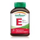 Jamieson Vitamin E Ultra Strength 800IU 50 Softgels - Five Natural