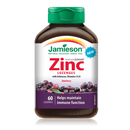 Jamieson Zinc Lozenges with Echinacea, Vitamins C and D - Elderberry 60 Lozenge - Five Natural