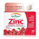 Jamieson Zinc Lozenges with Echinacea, Vitamins C and D - Wild Cherry 30 Lozenge - Five Natural