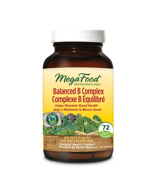 MegaFood Balanced B Complex 72 Tablets - Five Natural