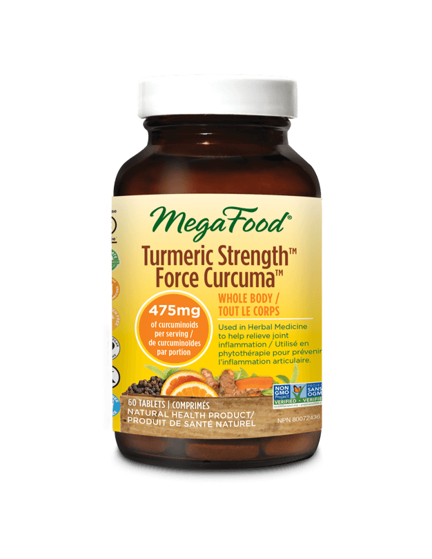 MegaFood Turmeric Strength 60 Tablets - Five Natural