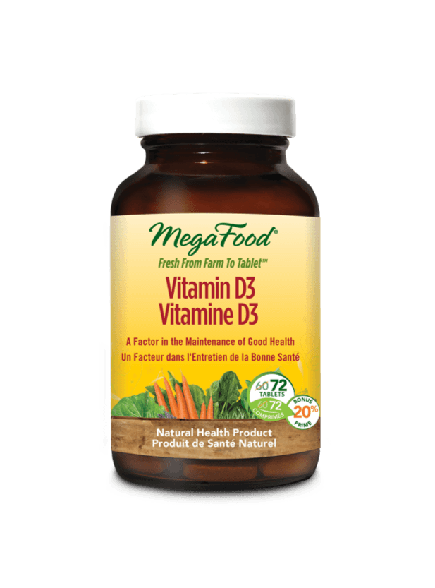 MegaFood Vitamin D-3 1000 IU 72 Tablets - Five Natural