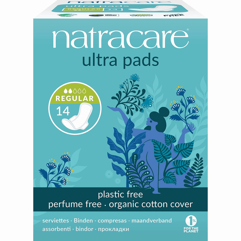 Natracare Ultra Pads With Wings Regular 14 Units - Five Natural