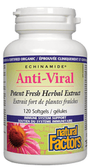 Natural Factors Anti-Viral Potent Fresh Herbal Extract ECHINAMIDE 120 Softgels - Five Natural
