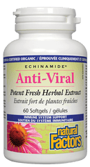 Natural Factors Anti-Viral Potent Fresh Herbal Extract ECHINAMIDE 60 Softgels - Five Natural