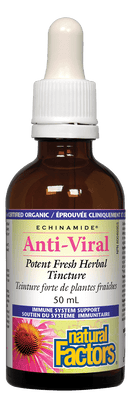 Natural Factors Anti-Viral Potent Fresh Herbal Tincture ECHINAMIDE 50mL - Five Natural