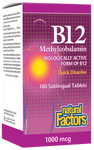 Natural Factors B12 Methylcobalamin 1000 mcg 180 Tablets - Five Natural
