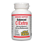Natural Factors Balanced C Extra 500 mg Vitamin C 350 mg Bioflavonoids 90 Capsules - Five Natural