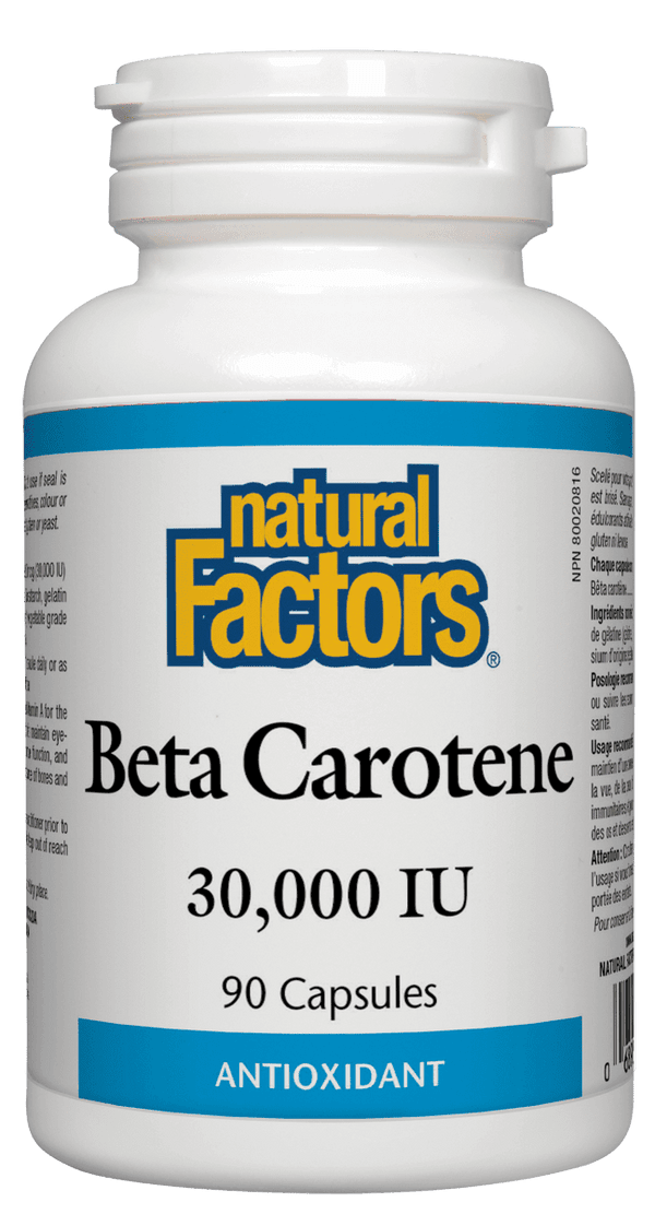 Natural Factors Beta Carotene 30,000 IU 90 Capsules - Five Natural