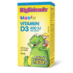 Natural Factors Big Friends Liquid Vitamin D3 400 IU15mL - Five Natural