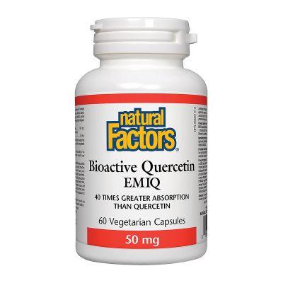 Natural Factors Bioactive Quercetin EMIQ 50 mg 60 Veg Capsules - Five Natural