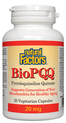 Natural Factors BioPQQ 20 mg 30 Veg Capsules - Five Natural
