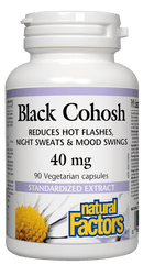 Natural Factors Black Cohosh 40 mg 90 Veg Capsules - Five Natural
