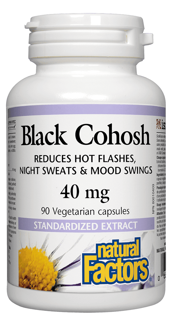 Natural Factors Black Cohosh 40 mg 90 Veg Capsules - Five Natural