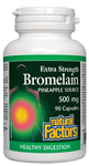 Natural Factors Bromelain Extra Strength 500 mg Pineapple Source 90 Capsules - Five Natural