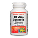 Natural Factors C Extra + Quercetin Bioflavonoids 500 mg/250 mg 60 Capsules - Five Natural