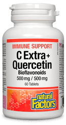 Natural Factors C Extra + Quercetin Bioflavonoids 500 mg/500 mg 60 Tablets - Five Natural