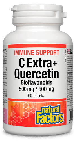 Natural Factors C Extra + Quercetin Bioflavonoids 500 mg/500 mg 60 Tablets - Five Natural