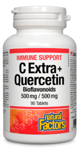 Natural Factors C Extra + Quercetin Bioflavonoids 500 mg/500 mg 90 Tablets - Five Natural